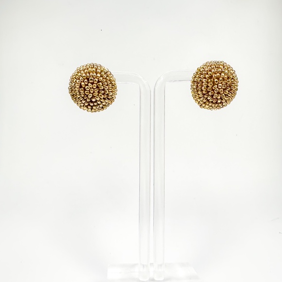 JCREW Jewelry - Gold, Dome Earrings- Lightly Worn - Picture 3 of 4